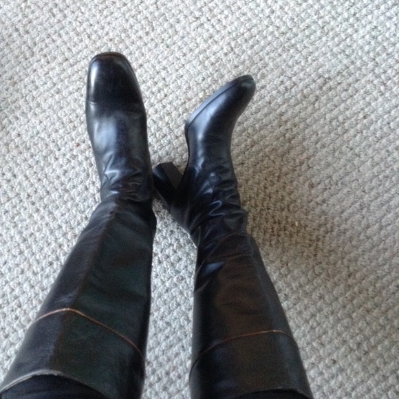 gucci black knee high boots